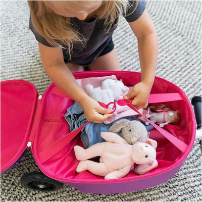 Mala de Rodinhas Patinete Infantil Kiddietotes Unicórnio - Armazenamento Espaçoso e Seguro